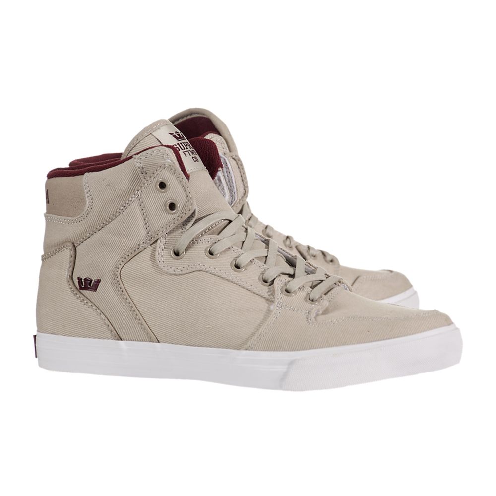 Baskets Montantes Supra Vaider Kaki Khaki Twill Homme | SBO-00659300